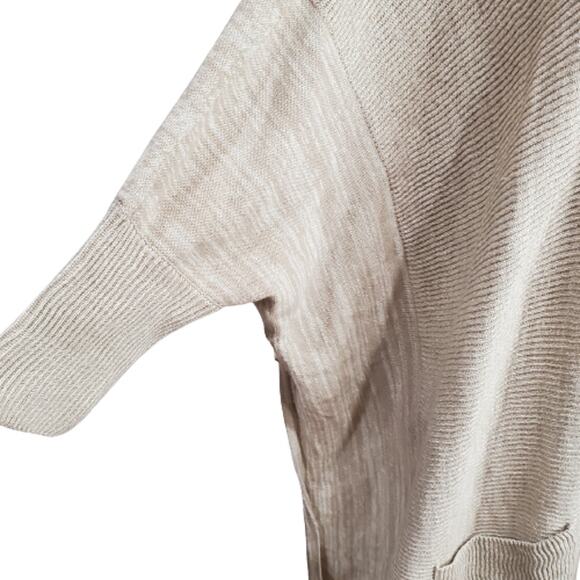 Marla Wynne Beige Cardigan Dolman Sleeve Sweater M/L - Picture 2 of 8